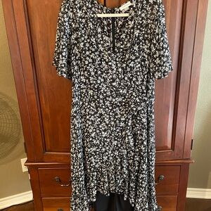 Calvin Klein Faux Wrap Floral Dress